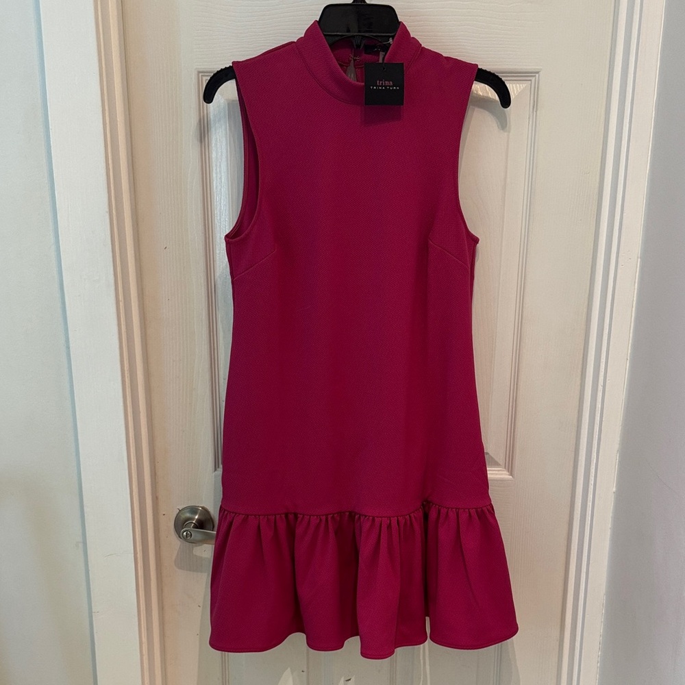 Trina Turk Fuchsia Maia Mock Neck